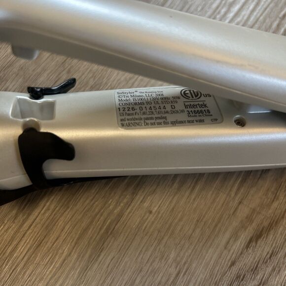 InStyler Wet 2 Dry Rotating Curling Iron 1.25" White Orange Heat Guard IS1001.1 - Picture 6 of 9